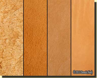 Four different types of leather.