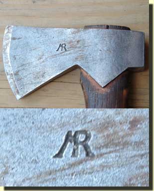 Polled ax with MR maker's touch mark. 