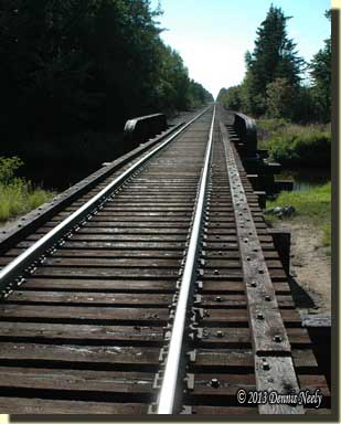Looking down the rails to the west of Seney, Michigan.